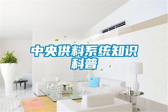 中央供料系統(tǒng)知識科普
