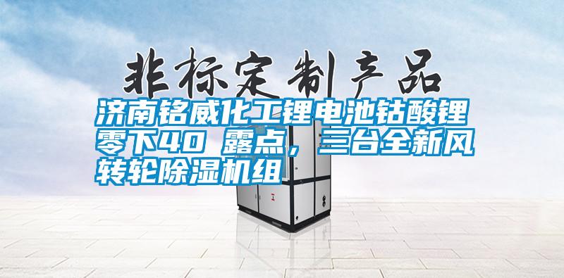 濟(jì)南銘威化工鋰電池鈷酸鋰零下40℃露點(diǎn)，三臺(tái)全新風(fēng)轉(zhuǎn)輪除濕機(jī)組