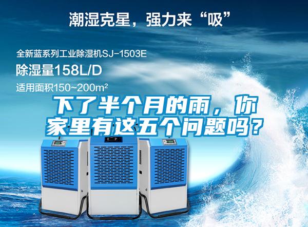 下了半個月的雨，你家里有這五個問題嗎？