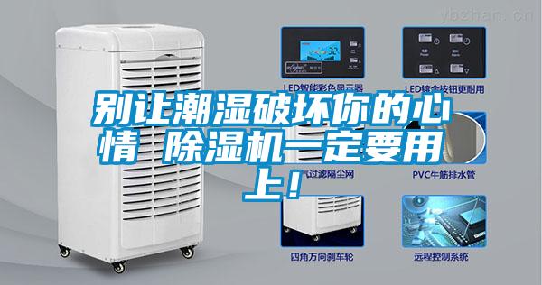別讓潮濕破壞你的心情 除濕機一定要用上！
