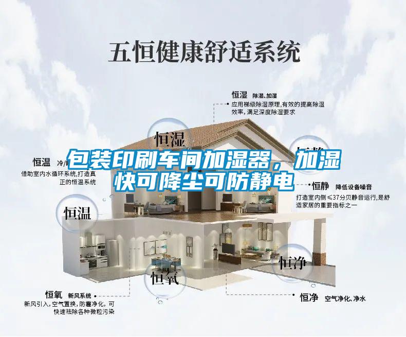 包裝印刷車間加濕器，加濕快可降塵可防靜電