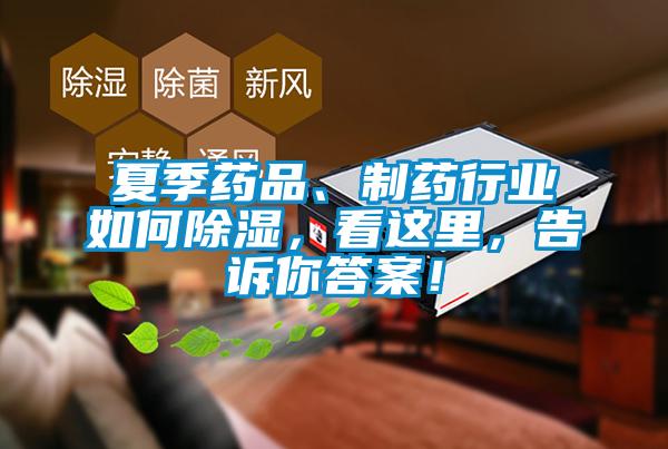 夏季藥品、制藥行業(yè)如何除濕，看這里，告訴你答案！