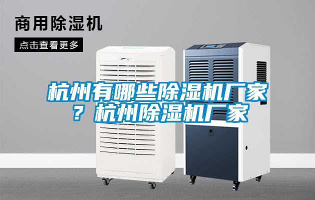 杭州有哪些除濕機廠家？杭州除濕機廠家