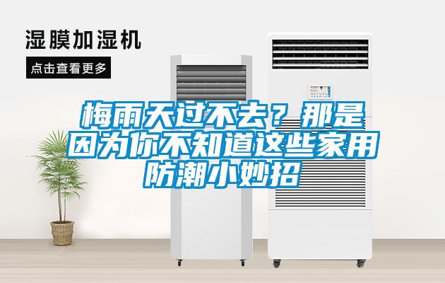 梅雨天過不去？那是因?yàn)槟悴恢肋@些家用防潮小妙招