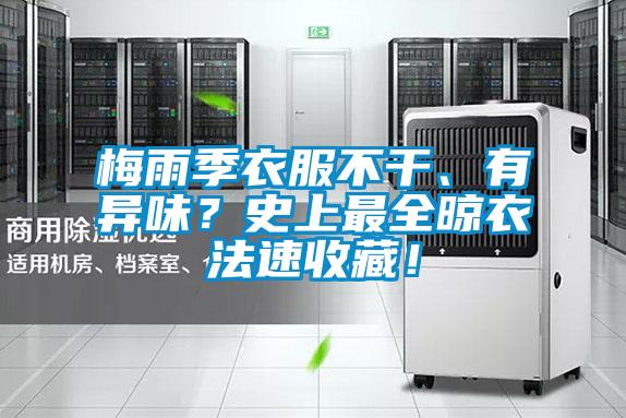 梅雨季衣服不干、有異味?史上最全晾衣法速收藏!