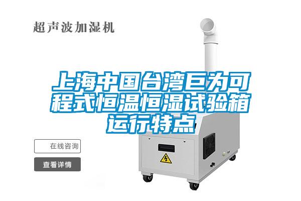 上海中國臺灣巨為可程式恒溫恒濕試驗箱運(yùn)行特點