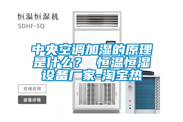 中央空調(diào)加濕的原理是什么？ 恒溫恒濕設(shè)備廠家-淘寶熱