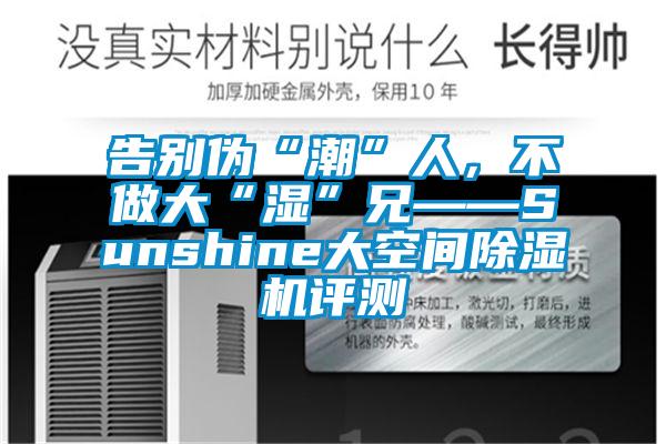 告別偽“潮”人，不做大“濕”兄——Sunshine大空間除濕機(jī)評測