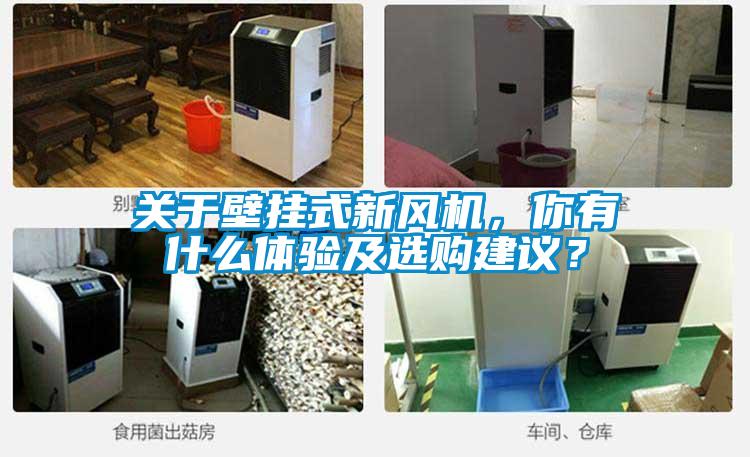 關于壁掛式新風機，你有什么體驗及選購建議？