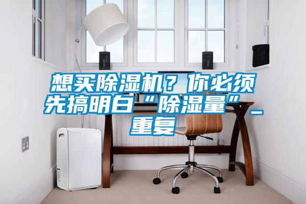 想買除濕機？你必須先搞明白“除濕量”_重復