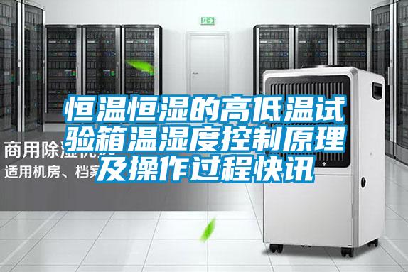 恒溫恒濕的高低溫試驗(yàn)箱溫濕度控制原理及操作過程快訊
