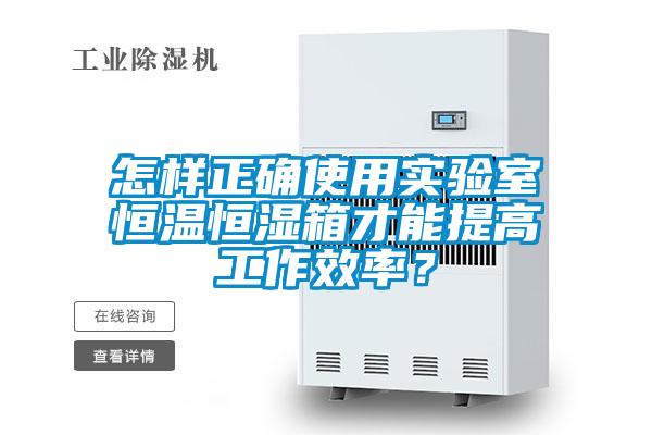 怎樣正確使用實(shí)驗(yàn)室恒溫恒濕箱才能提高工作效率？