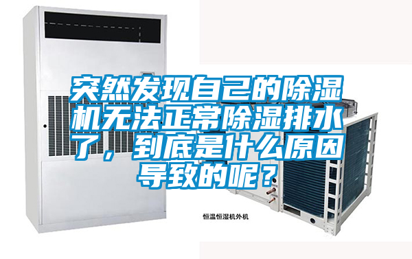 突然發(fā)現(xiàn)自己的除濕機無法正常除濕排水了，到底是什么原因?qū)е碌哪兀?/></p>
						    <p style=