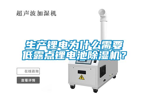 生產(chǎn)鋰電為什么需要低露點鋰電池除濕機(jī)？