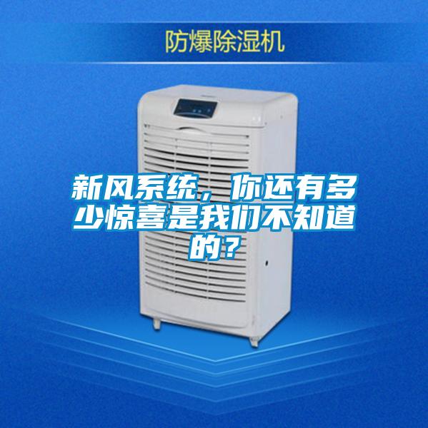 新風系統(tǒng)，你還有多少驚喜是我們不知道的？