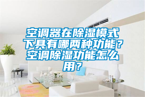 空調(diào)器在除濕模式下具有哪兩種功能？空調(diào)除濕功能怎么用？