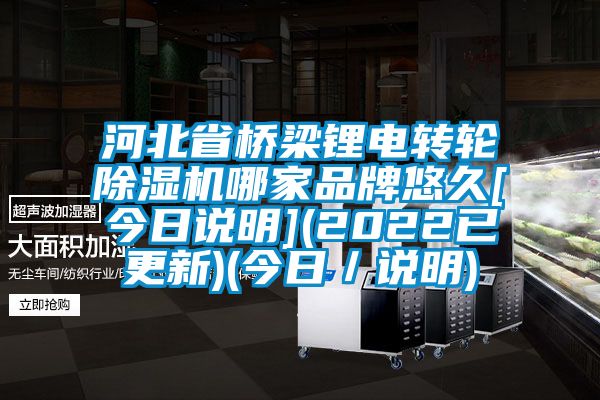 河北省橋梁鋰電轉(zhuǎn)輪除濕機(jī)哪家品牌悠久[今日說(shuō)明](2022已更新)(今日／說(shuō)明)