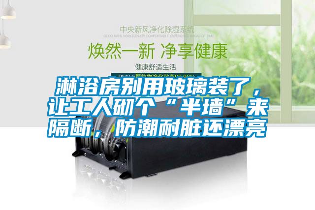 淋浴房別用玻璃裝了，讓工人砌個“半墻”來隔斷，防潮耐臟還漂亮