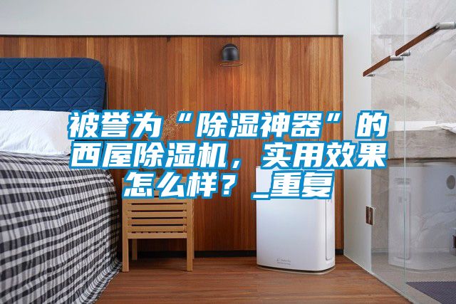被譽(yù)為“除濕神器”的西屋除濕機(jī)，實(shí)用效果怎么樣？_重復(fù)