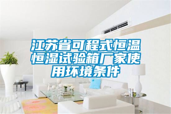 江蘇省可程式恒溫恒濕試驗箱廠家使用環(huán)境條件