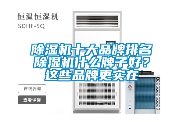 除濕機(jī)十大品牌排名除濕機(jī)什么牌子好？這些品牌更實在