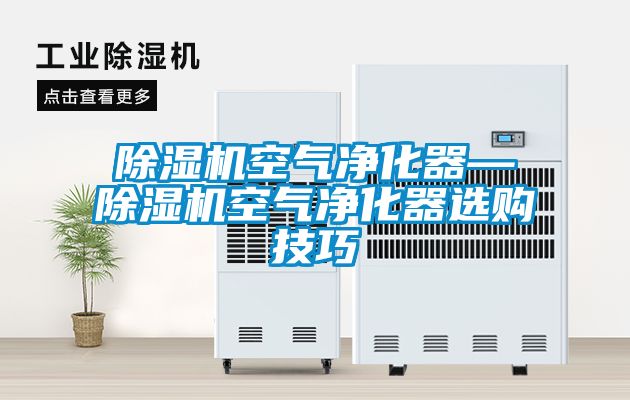 除濕機(jī)空氣凈化器—除濕機(jī)空氣凈化器選購技巧