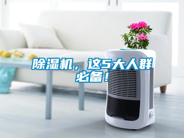 除濕機，這5大人群必備！